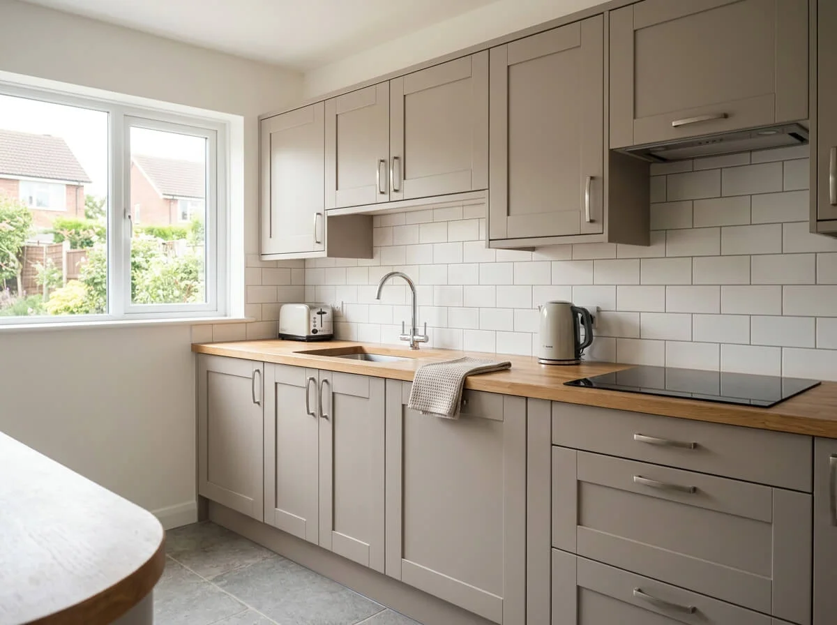 Completed kitchen cabinet refresh in Warrington