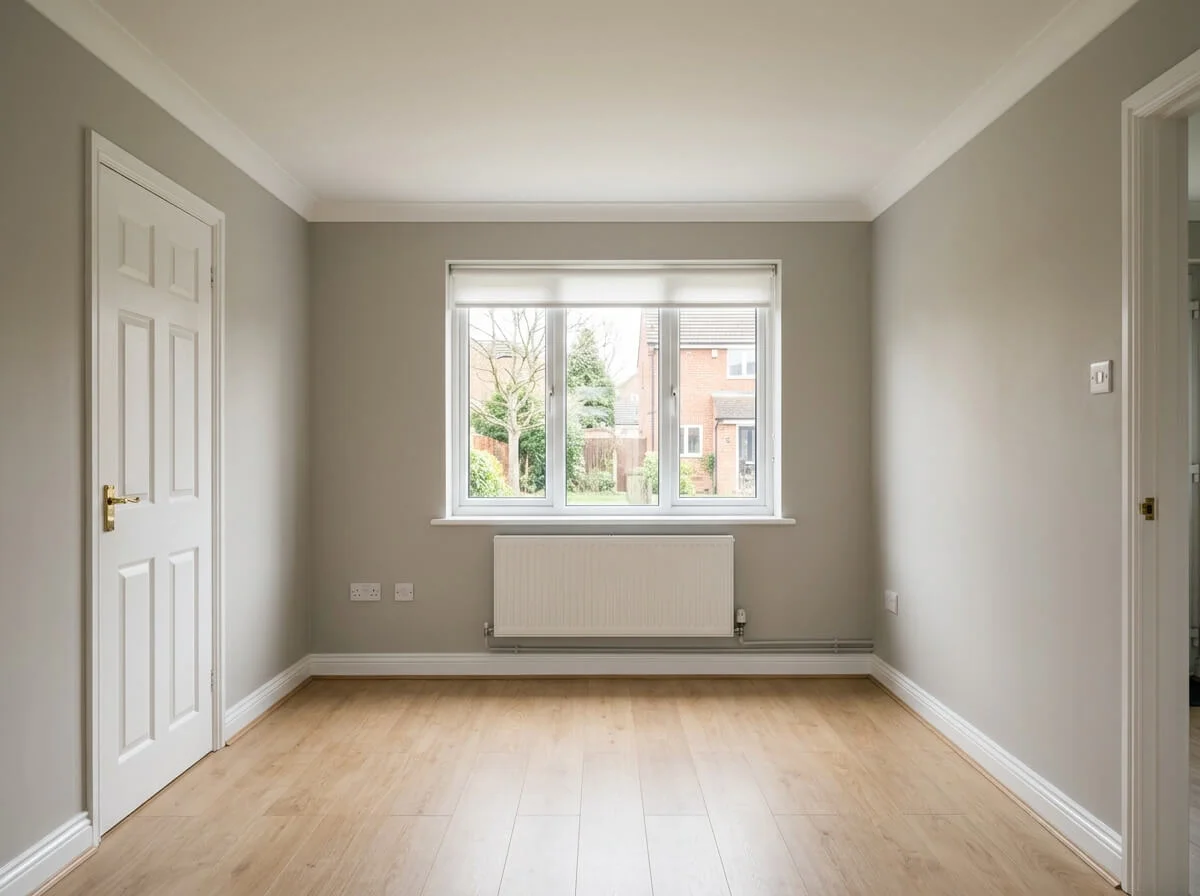 Completed living room repaint in Warrington