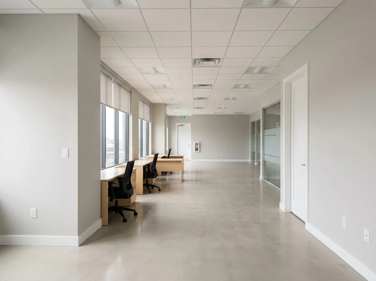 Completed office painting project in Warrington